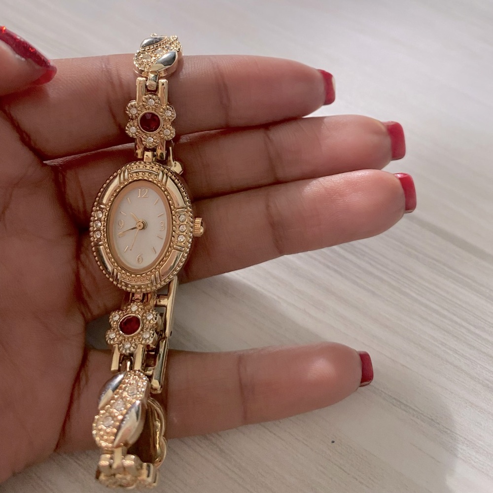 Allude Gold Watch with Red Sequence